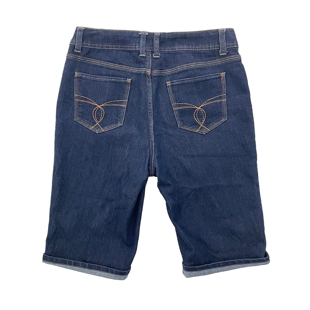 St. John's Bay Women's Jean Shorts Dark Wash Size 6 Waist 30" Inseam 12.5"
